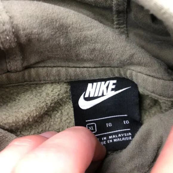 Nike Hoodie Boys XL Green Just Do It Camouflage Youth Kids Sweatshirt * - Picture 7 of 12